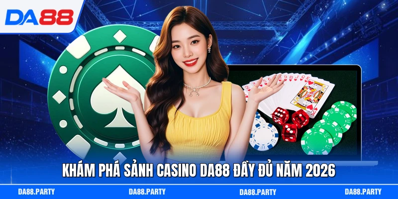 Khám phá sảnh casino DA88 đầy đủ năm 2026